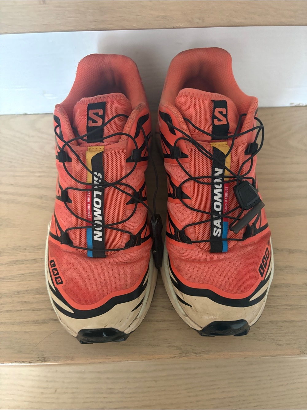 Salomon Trail Running Shoes in Orange with Black Accents